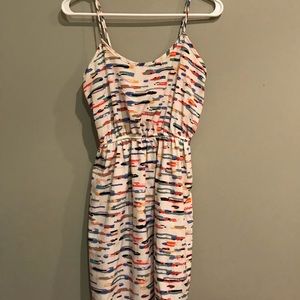 Cream Summer Dress, Colorful Details